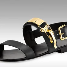 Мужские сандалии-гладиаторы из натуральной кожи с открытым носком; летние туфли с пряжками в римском стиле; Цвет Черный; A908