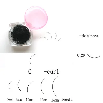 1 pcs C Curl/box black fake false eyelashes for makeup individual imitation mink soft eye lashes
