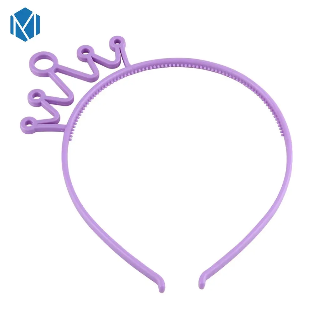 Crown B M MISM 1 шт., ободки с кошачьими ушками для девочек, корона, тиара, принцесса, с пластиковым животным, лента для волос, Бабочка, бант, аксессуары, головные уборы для девочек - Цвет: Crown B