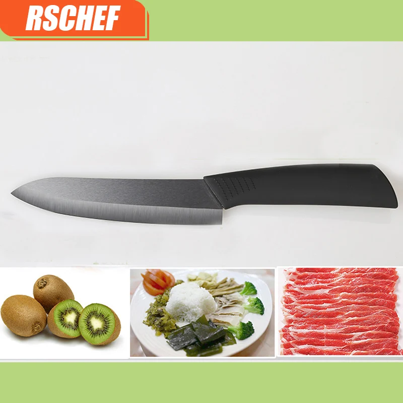 RSCHEF 1 шт. черное лезвие с черной ручкой " 4" " 6" " дюймов покрывает набор керамических ножей кухонный нож