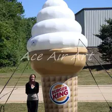 Гигантский для улицы при гололеде крем модели, Надувное мороженое конус, Мороженое модель реплики