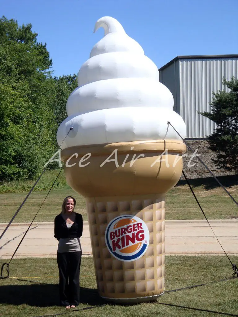 Giant outdoor ice cream model, inflatable ice cream cone, ice cream