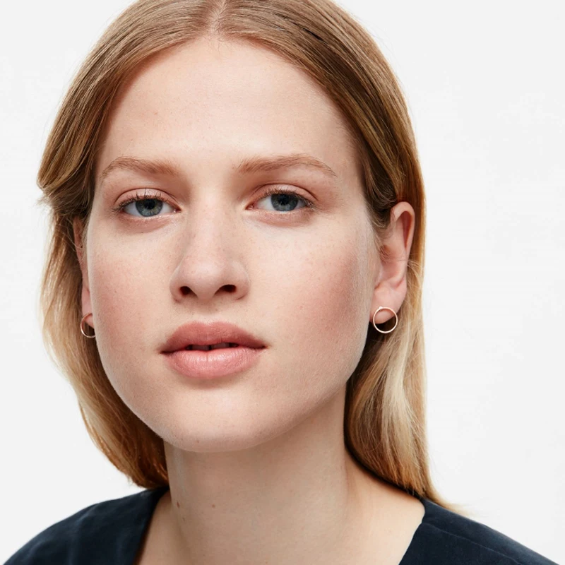 

ins Brief Chic Mini Gold Circle Stud Earrings For Women 2019 Minimalist Geometric Silver Earrings boucle d'oreille femme 2019