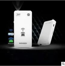 Soneed SP-1200W Wireless handheld projector smart mini projector Portable Home Theater Phone with projector screen