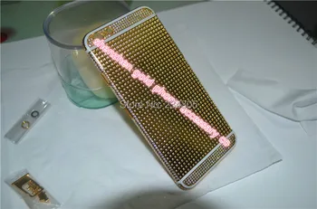 

FULL diamond crystal 24Kt gold Edition for Phone6 24k gold for phone luxury,plating 24k gold for Phone6 6s plus free shipping