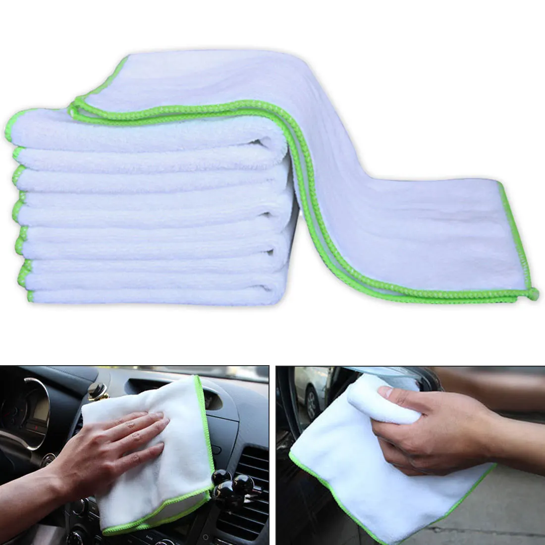 Ultra Soft Microfiber Cloth 35x35cm Car Waxing Polishing Manual Car