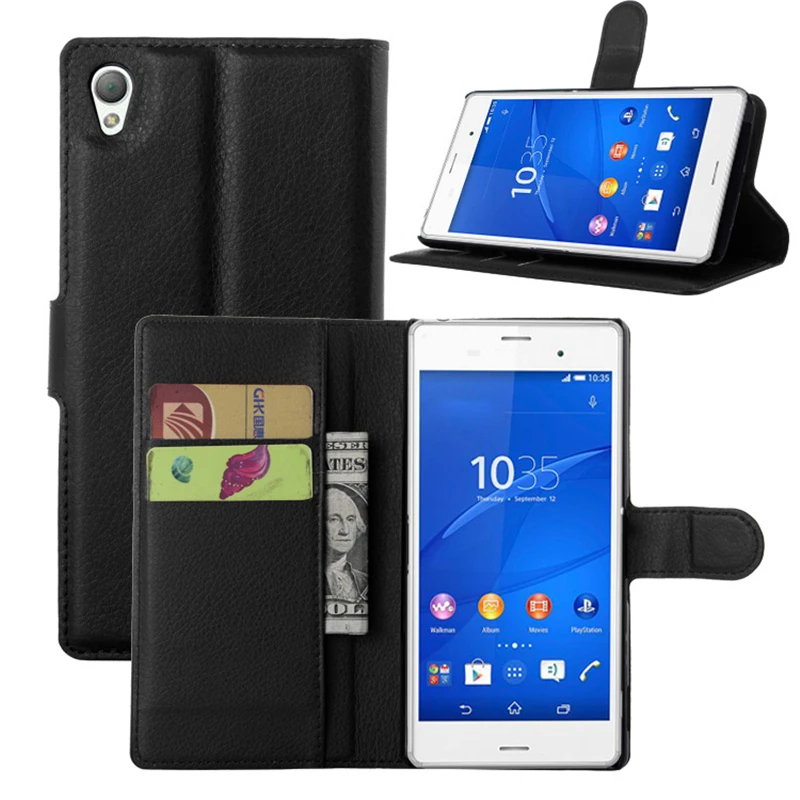 

Flip PU Leather Wallet Case for Sony Xperia Z Z1 Z2 Z2A Z3 Z4 Z4V Z5 Premium Compact Mini M M2 M4 AQUA M5 Phone Back Cover
