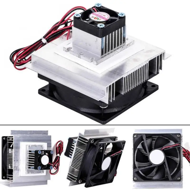 

Lightweight Cooler Fan Power Thermoelectric Refrigeration Cooling DIY 12V 60W System Tool Kit Set Useful Durable