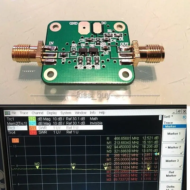 Dykb DC 12V 10KHz-1GHz 10dBm RF малошумный усилитель мощности LNA модуль для HF VHF UHF fm Ham радио |