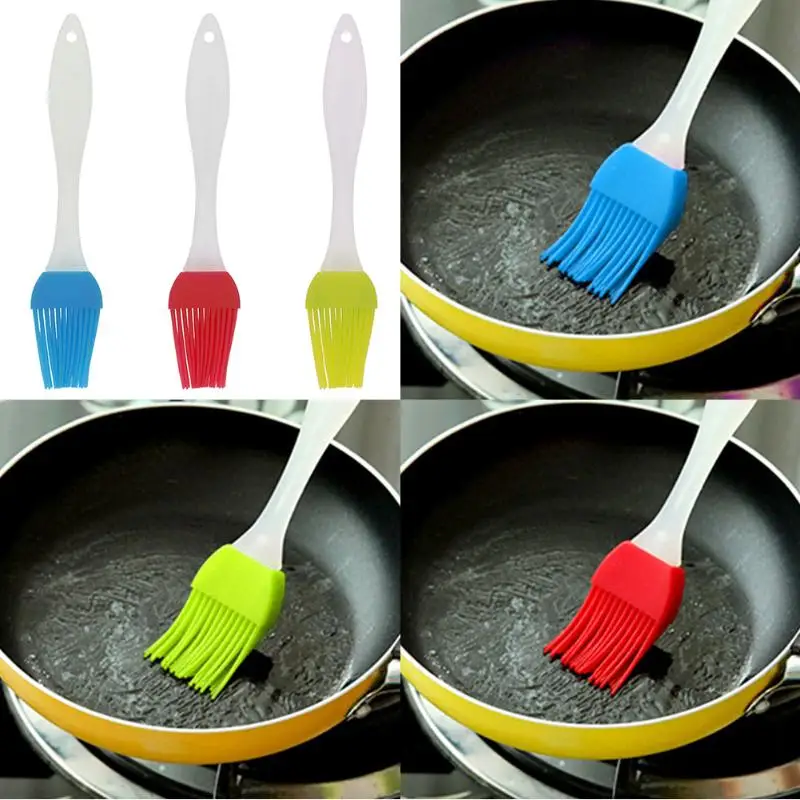 3colors Butter Brush Silicone BBQ Oil Brush Baking Bakeware Pastry Cake