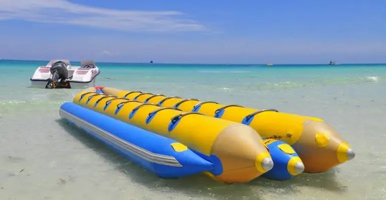 double tube inflatable towable banana boat 5+5 seats small fishing 