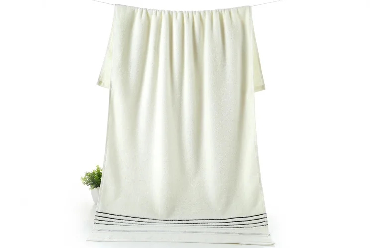 Simple stripes 100% Cotton Bath towel Sets white gray Beach Towels for Adults Luxury Brand High Quality Soft face Towel bathroom