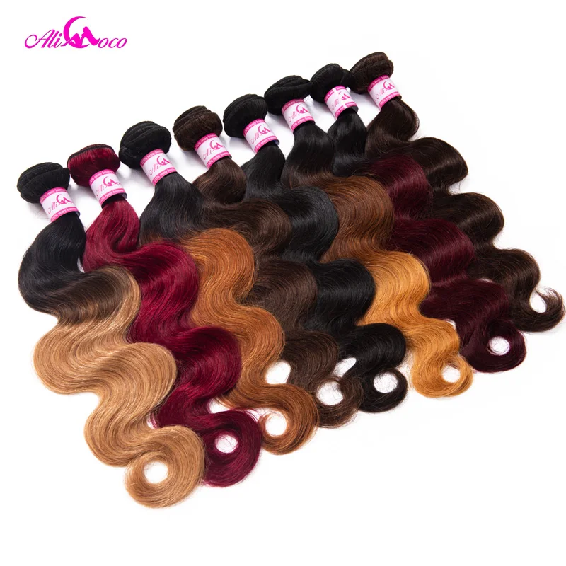 

Ali Coco Hair Bundles Indian Body Wave Hair Extensions 100% Human Hair 1/3/4 Bundle Deals Non Remy Omber Hair Free Shipping