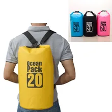 ПВХ Водонепроницаемый сухой мешок пакет большой плюс плавательный бассейн каноэ плавающий гребли Каякинг Кемпинг 20л Прямая поставка#0421