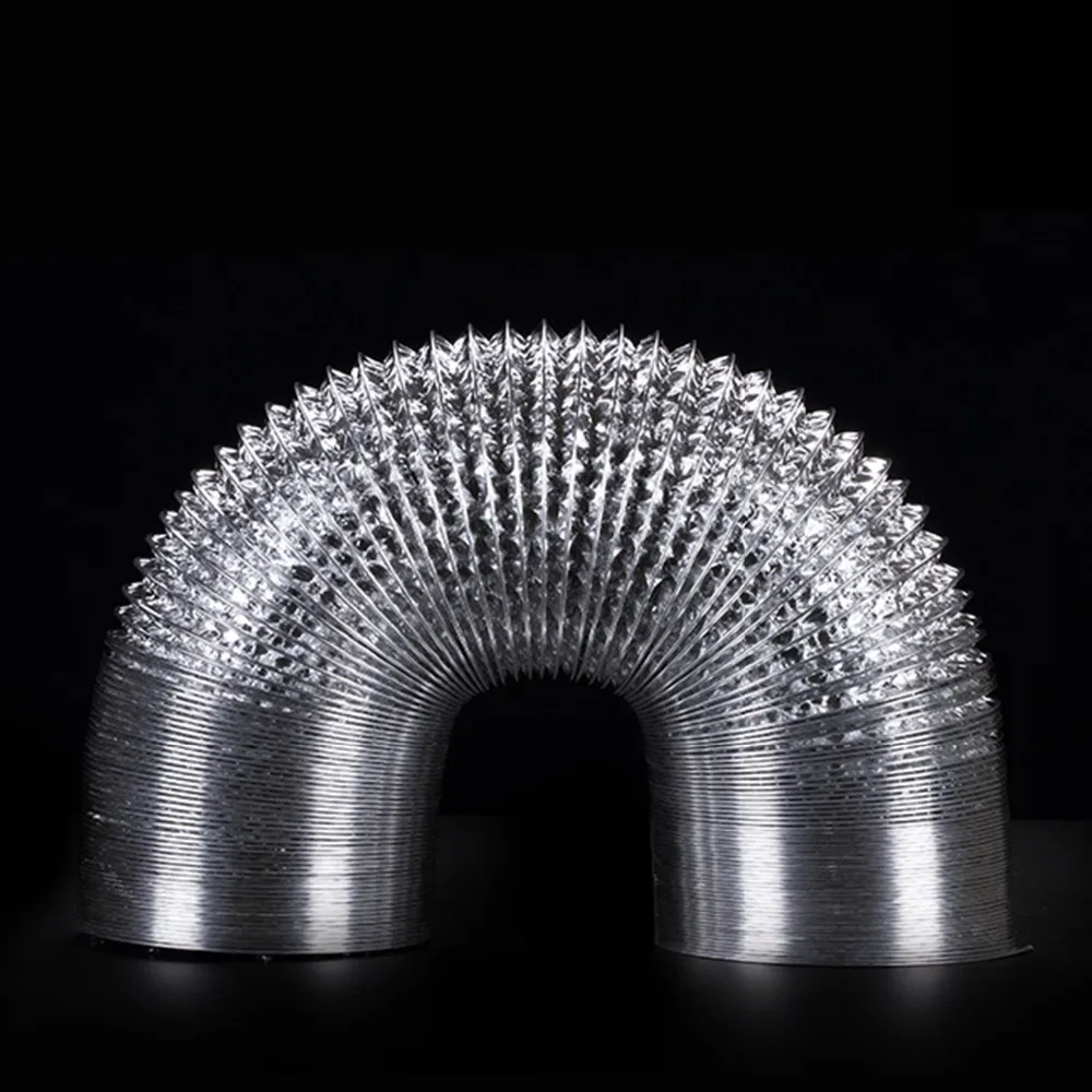 10m 4''6'' Double Aluminum Foil Exhaust Fan Pipe Ducting Hose Ventilation Flexible Soft Tube for Kitchen Toilet Inline Duct Fan