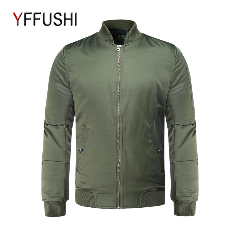 YFFUSHI Новая мужская куртка Верхняя одежда летная повседневная s пальто на молнии