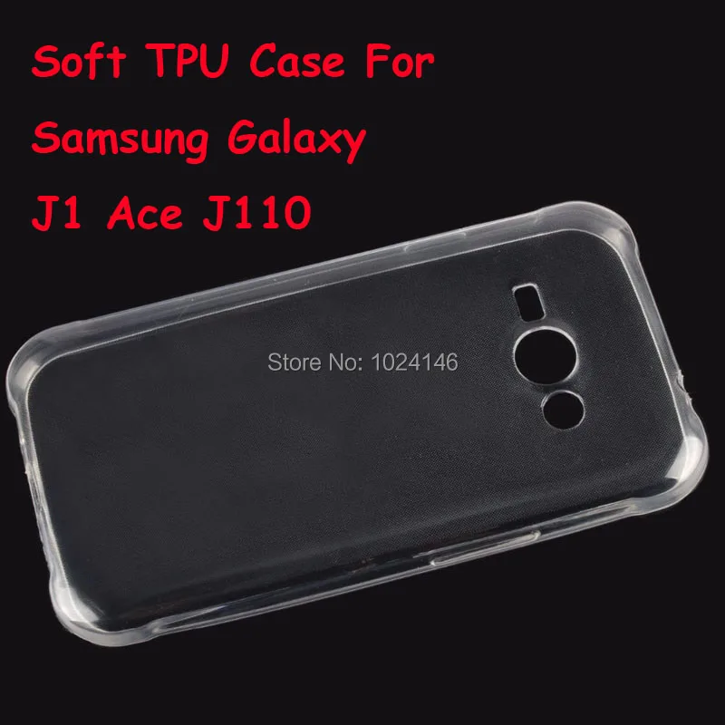 

New Slim Crystal Clear Transparent Soft TPU Back Case Cover Protection Skin For Samsung Galaxy J1 Ace J110