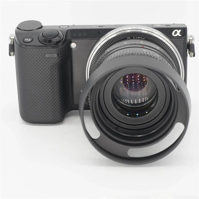 Профессиональные 50 мм F1.8 f/1.8 Mirroless для Nex+ C-NEX адаптер+ Камера бленда+ макро кольцо* 2+ NEX Задняя крышка объектива для Olympus Pen