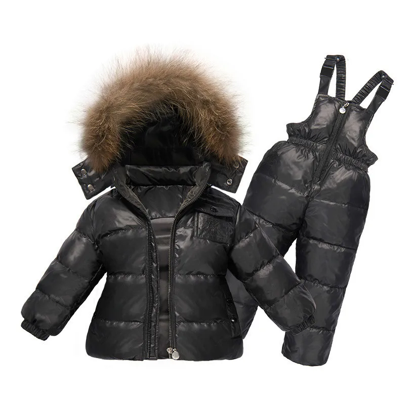 

Children Winter Clothing Set Boys Ski Suit Girl Down Jacket Coat + Jumpsuit Set 1-6 Years Kids Clothes For Baby Boy/Baby Girl