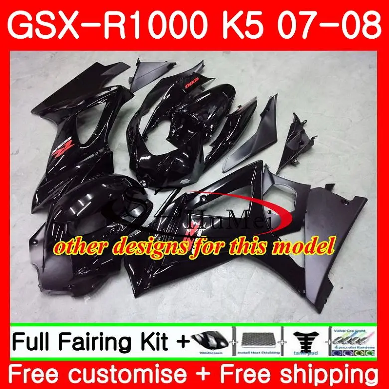 Зеленый пламя Комбинезоны для SUZUKI GSXR-1000 K7 GSX R1000 07 08 кузов 38SH18 GSXR1000 07 08 GSX-R1000 GSXR 1000 2007 2008 обтекатель