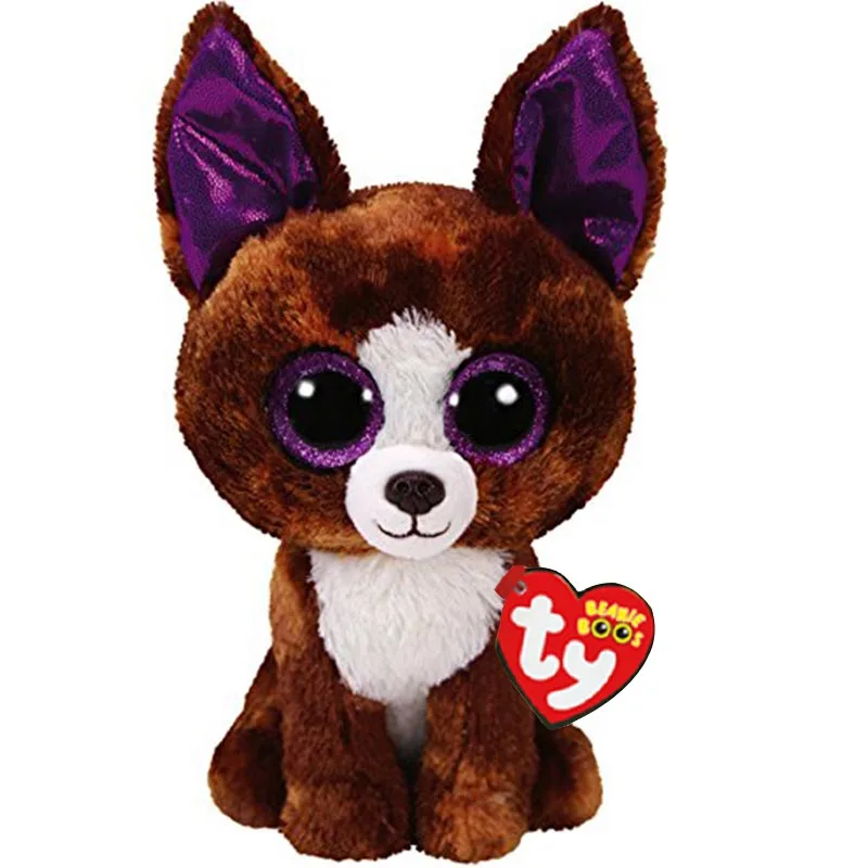 Brown Chihuahua Ty слон и обезьяна плюшевые куклы игрушки для девочек кролик лиса милые животные Сова Единорог кошка Божья коровка " 15 см - Цвет: Brown Chihuahua