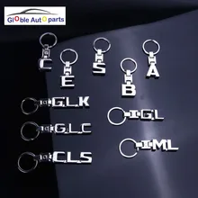 Брелоки для Mercedes Benz CLS GL GLK GLC ML SLK GLA GLE A B C E S R 3D автомобильный брелок Металлический брелок для ключей кольца брелоки