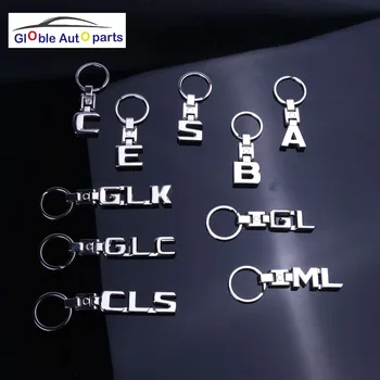 

Key Rings For Mercedes Benz CLS GL GLK GLC ML SLK GLA GLE A B C E S R 3D Car Keychain Metal Keyring Key Chain Rings Keychains