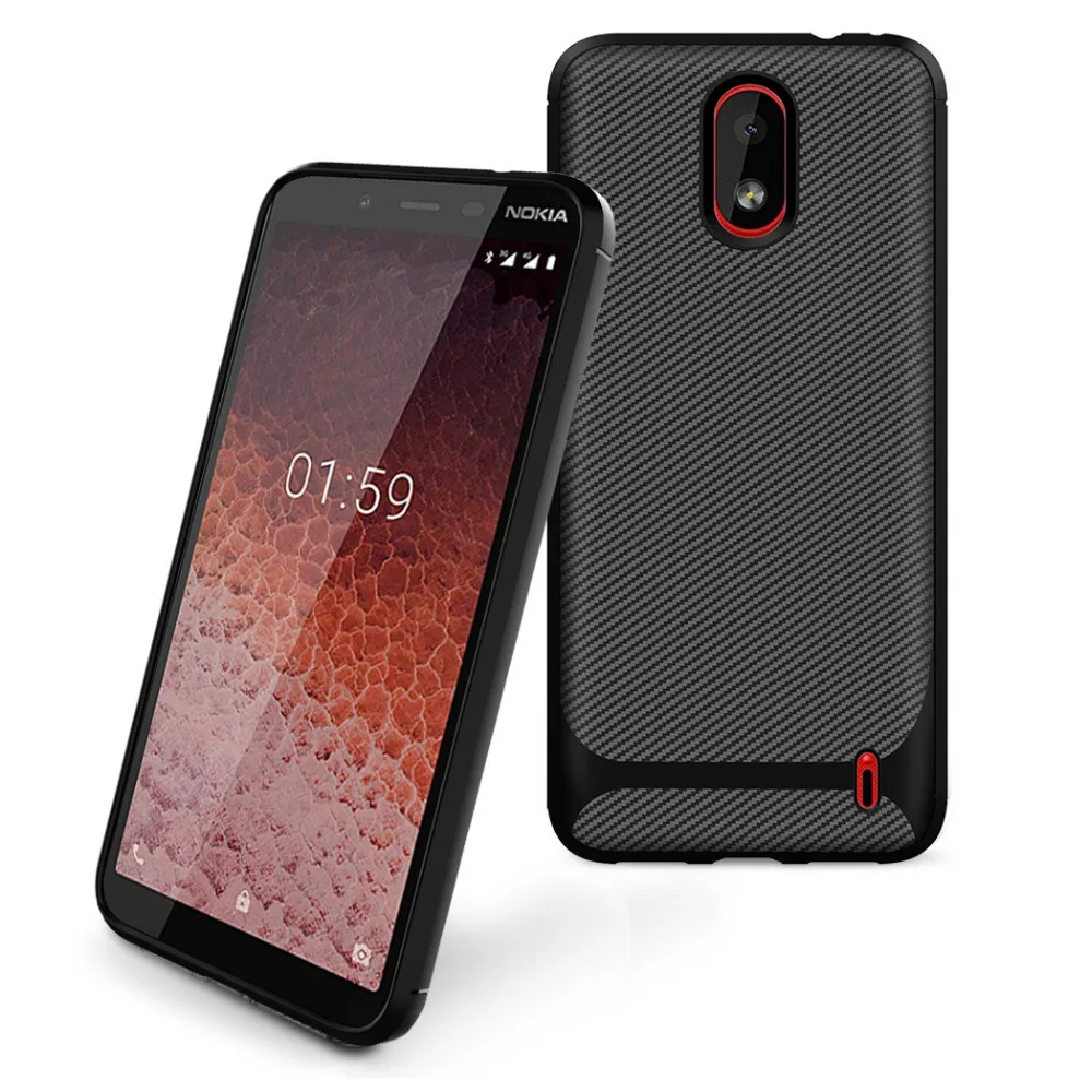 

Slim Tpu Phone Cover For Nokia 1 Plus Silicone Soft Carbon Fiber Protective Shockproof Cover For Nokia 1 Plus Case Coque