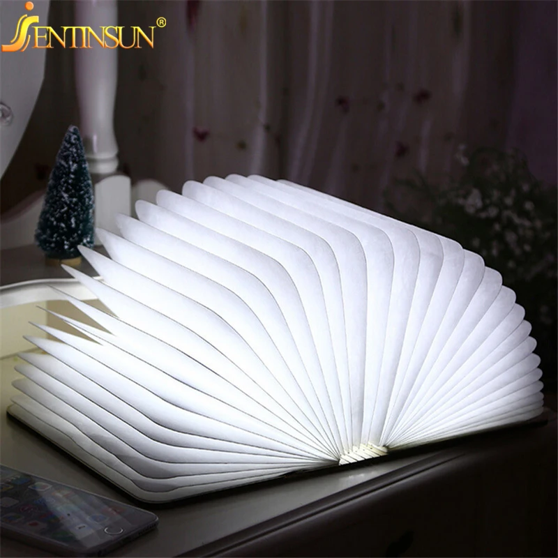 

Fashion 4.5W Wooden Folding LED Night Light Booklight LED USB Book Lights Art Reading Lamp Rechargeable Lighting Book Style