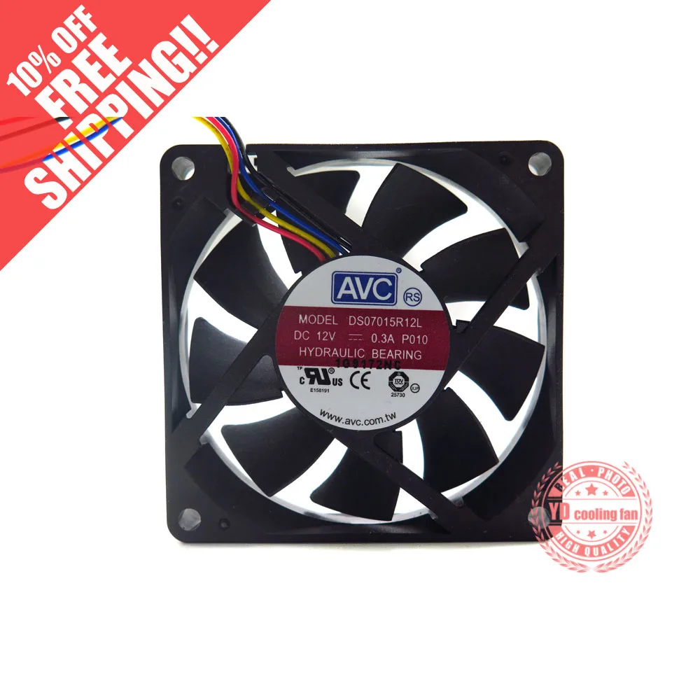 

Новый AVC 7015 7 см 4PIN DS07015R12L 12 В 0.30a охлаждающий вентилятор