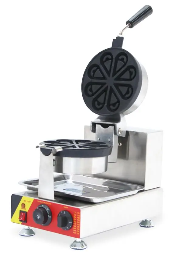 

Rotate Eight Petals Shape Waffle Maker Waterdrop-shaped Waffle Machine Non-stick Cooking Surface Rotated Handle