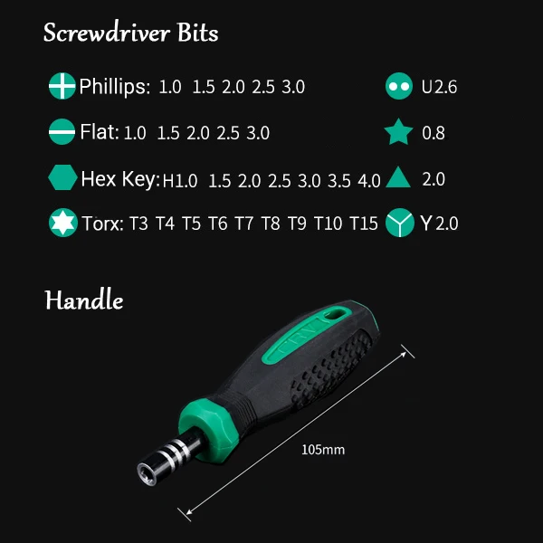 31 в 1 набор электронных инструментов, набор отверток для компьютера, мобильного телефона, планшета, часов, домашнего ремонта