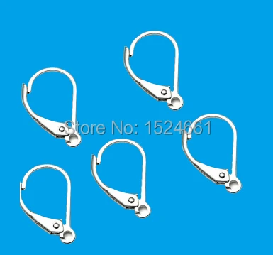 

5Pairs Silver Plated Earring Clip Findings 19x10mm hooks findings pin materials jewelry making supplies