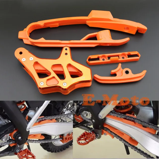 KTM Swingarm Slider With Billet Chain Guard Guide Protector EXC EXCF SX
