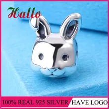 Заметный кролик бусина-Шарм для браслета Серебро 925 breloques perles pour la изготовление de bijoux