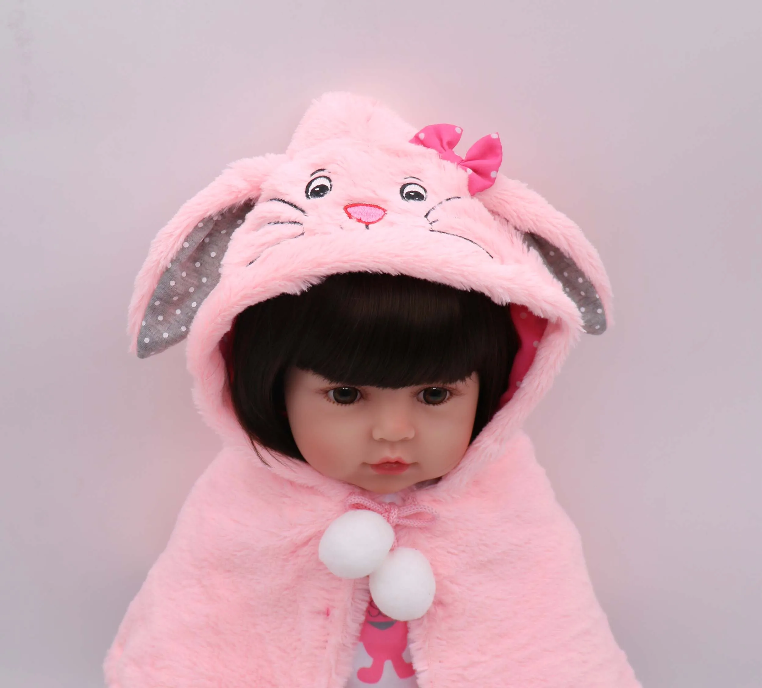 47 см розовый кролик bebe reborn boneca infantil meninas Реалистичная кукла-Пупс, чтобы дать детям лучший подарок на день рождения