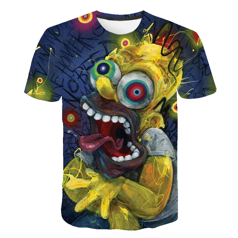 Футболка с 3D стереофонической печатью, футболка с короткими рукавами и изображением зомби из растительных войн, футболка с коротким рукавом с мужским трендовым рисунком