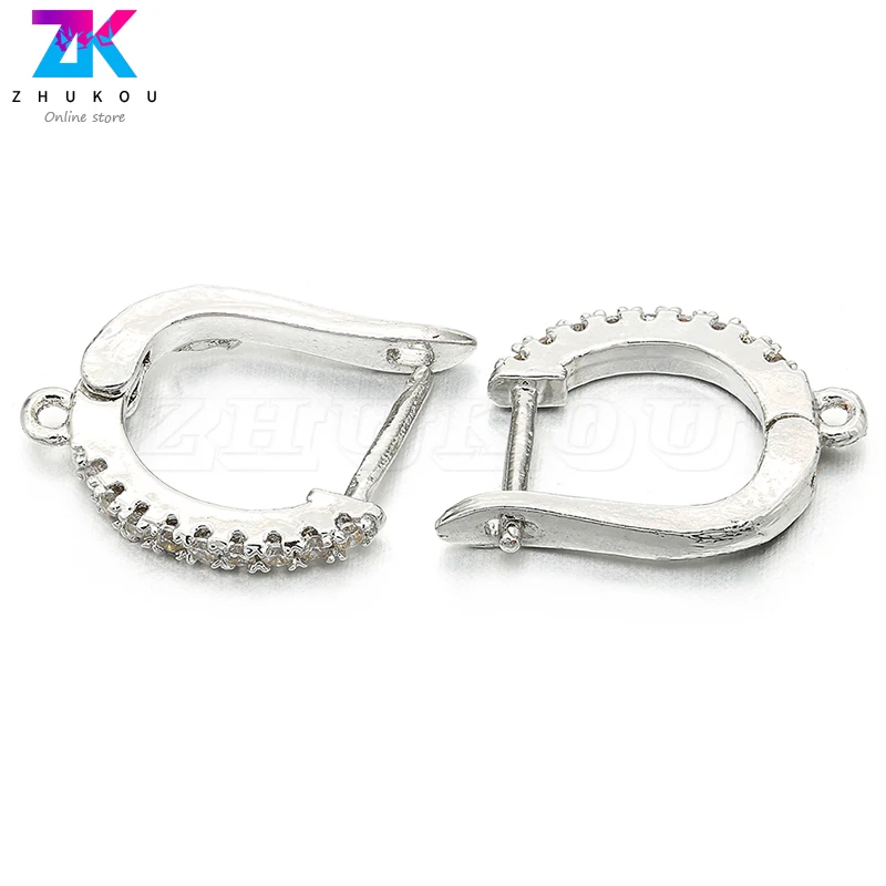 

5pairs New Korean Style Simplicity Round Earrings with Natural Pearl, Hole: 0.5mm, Model: VE6