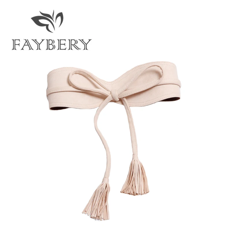 Модные дизайнерские замшевые ремни для женщин с галстуком-бабочкой широкие женские ремни высокого качества из искусственной кожи Женский поясной ремень камербанд