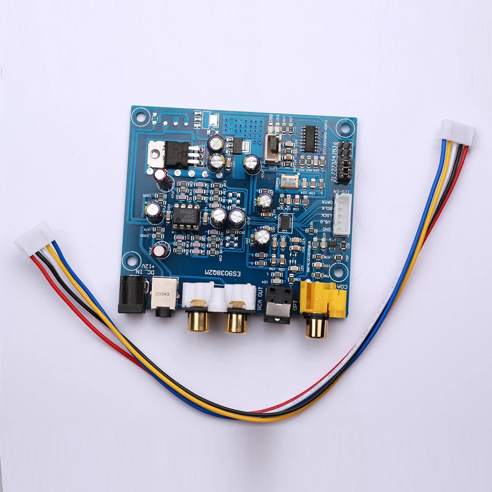 KGUSS M7A JRC55320 ES9038Q2M I2S DSD Optical Coaxial Input Decoder DAC Headphone Output Audio amplifier Board