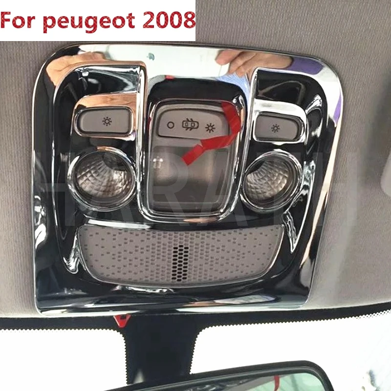 

For Peugeot 2008 208 2014 2015 2016 2017 ABS Chrome Car Reading Lamp Lights Cover Sequin Stickers Modified Accessories