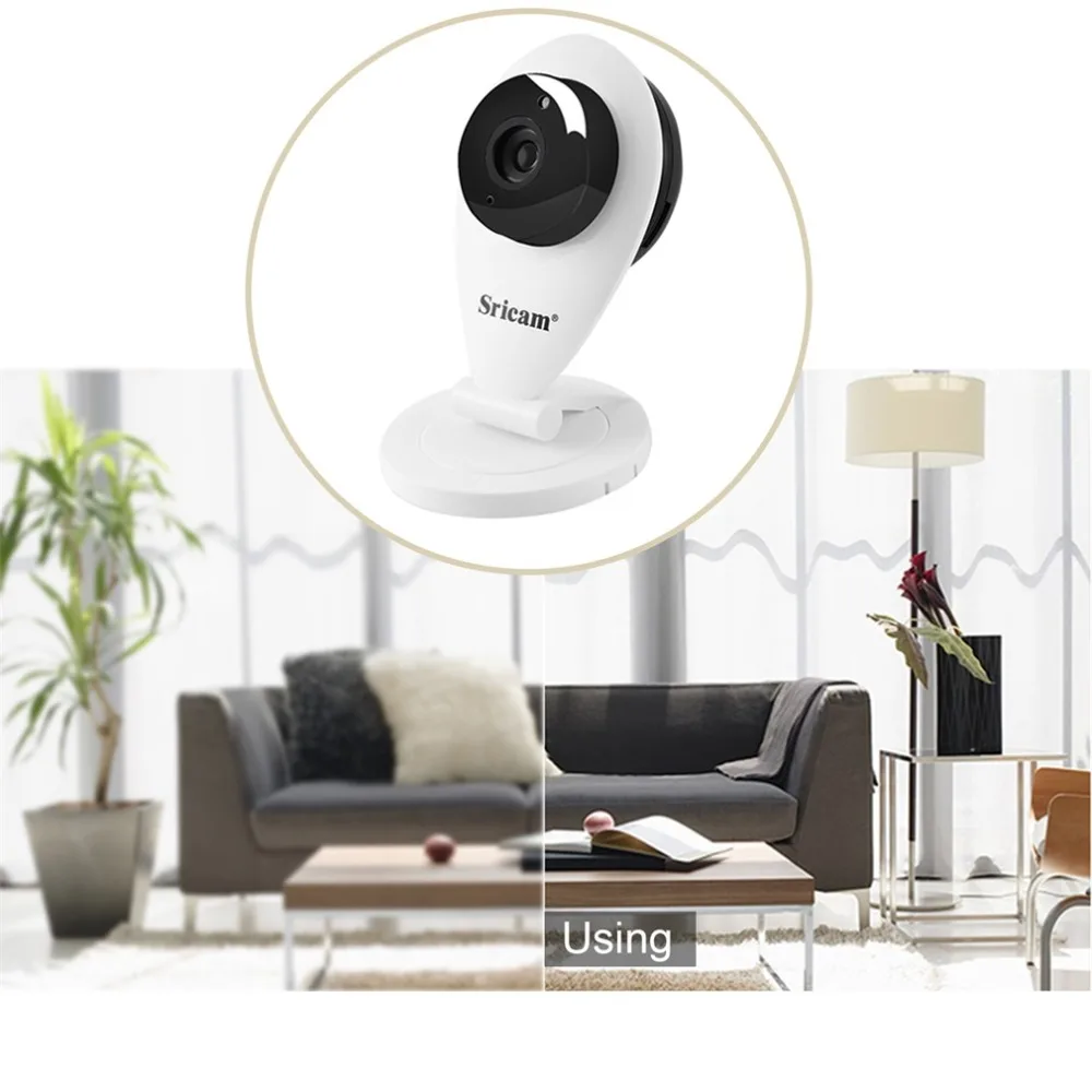 

Wireless Wifi IP Camera 720P HD 90 degree View Angle Night Vision Remote Control Two-way Audio Indoor Home Monitor Plug and Play