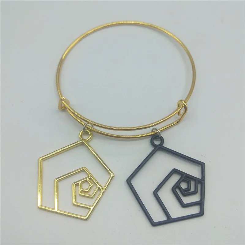 Модные Асимметричные геометрические браслеты браслет Fibonacci с математическим