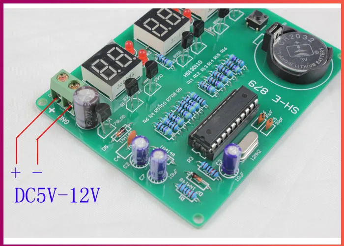 DIY Наборы 9 V-12 V AT89C2051 6 цифровая трубка электронные часы