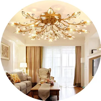 

American Creative Personality Country Crystal Tree Branch Candle Chandelier Living Room Bedroom