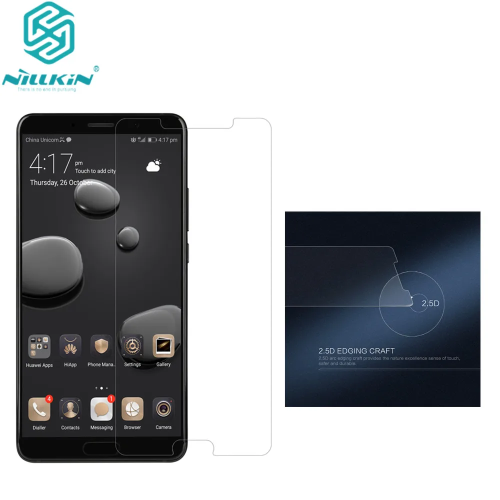 For Huawei Mate 10 (5.9 inch) Nillkin H+ Pro 2.5 D Round Edge 0.2 mm Tempered Glass Screen Protector free shipping huawei mate10 | Мобильные