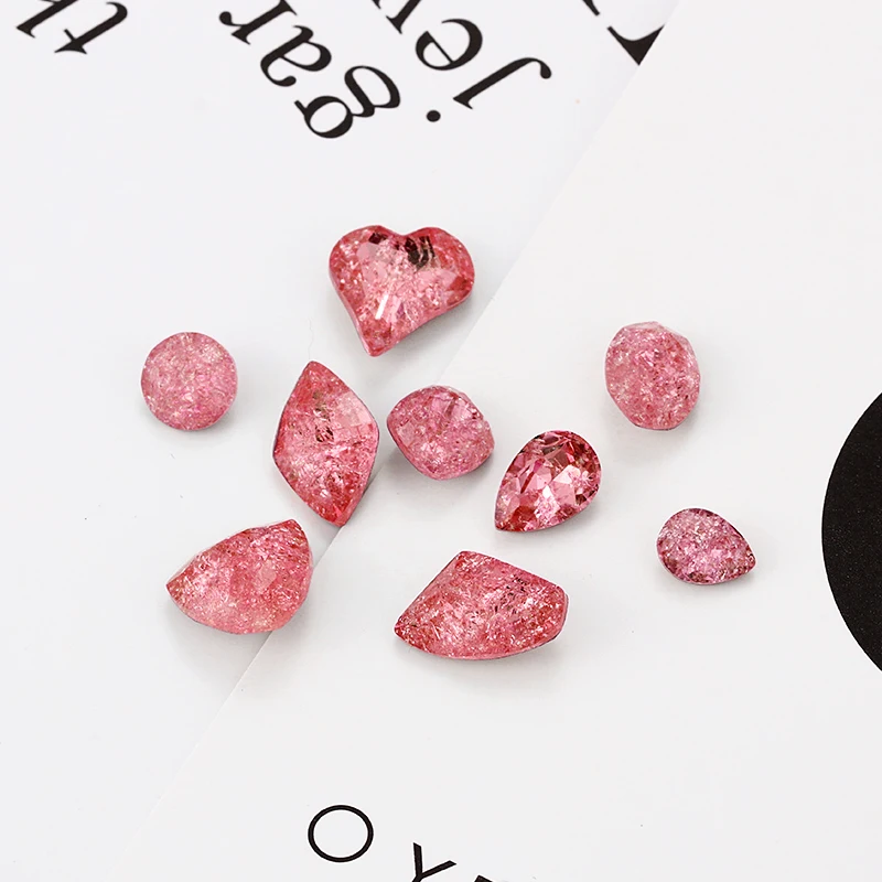 Стеклянные Камни Роза IC Ледяной цветок Стразы ювелирные изделия дизайнерские украшения камень Прозрачный 3D дизайн ногтей Стразы