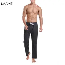 Laamei мужские одноцветные брюки мужские брюки свободные регулируемые мужские домашние брюки с завязками брюки для сна