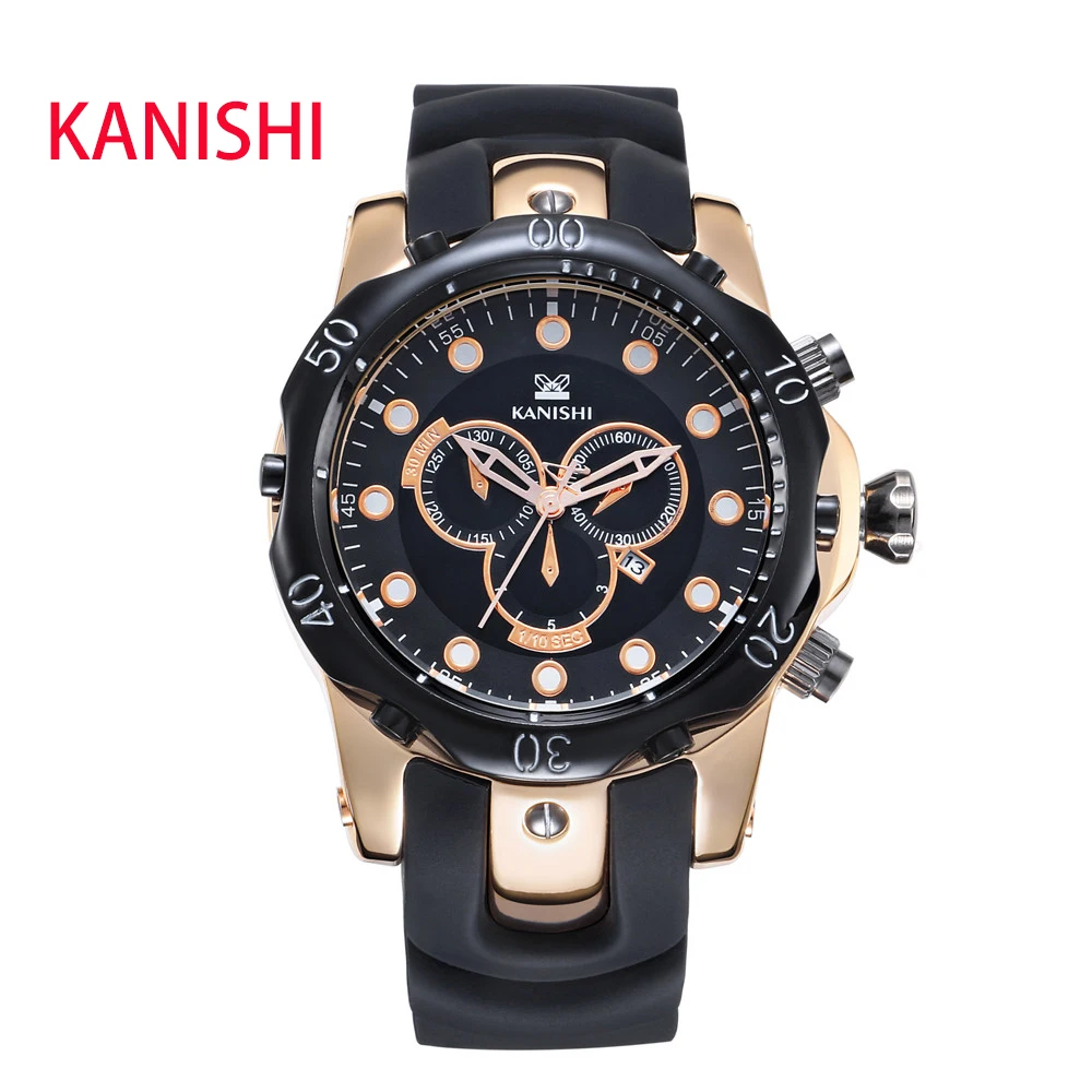 

Splendid 2016 Hot Sale KANISHI Gold Silver men Dress Watch Luxury Stainless Steel Sport Quartz Jewelry Electronic Wristwatches