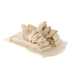 ОСГТ здания Игрушечные лошадки Сиднейский оперный театр 3D головоломки деревянные модели DIY Весы модели